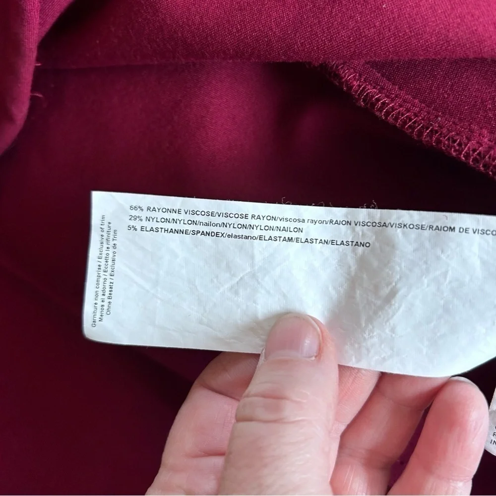 JOSEPH RIBKOFF Large Collar Wrap Jacket Cranberry  Size Womens 4